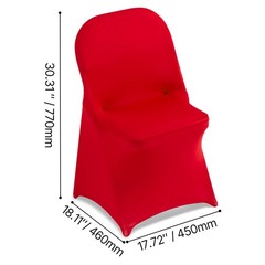 Uimoso 50PCS Red Stretch Spandex Chair Covers for Weddings, Parties, and Dining