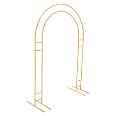 7.2ft Metal Wedding Arch Steel Garden Arch With Base 150×220cm Wide Sturdy Metal