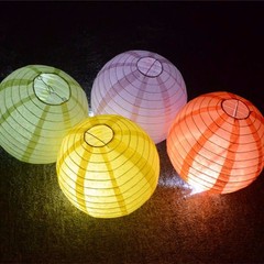 Assorted Chinese round Multi-color paper lantern wedding party hang decoration