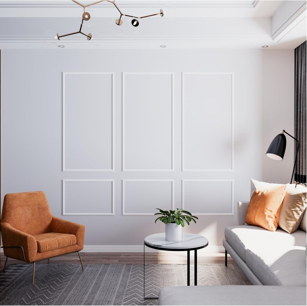 Premade Wainscoting Panels Wall Molding Kit – Picture Frame Trim, 6-Frame Panel
