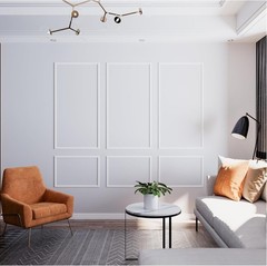 Premade Wainscoting Panels Wall Molding Kit – Picture Frame Trim, 6-Frame Panel