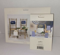 Wedding Decorations Chair Signs Navy Mr. & Mrs. and 24 Table Numbers Set of 2