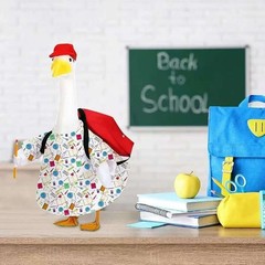 Porch Goose Clothes Back to School Set Fits For 23 Inch Lawn Goose with Bag