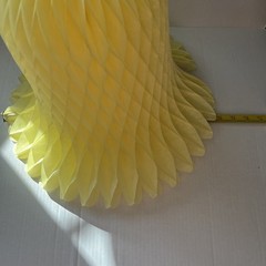 Lot of 12 Vintage Yellow Honeycomb Bell Decorations Center Pieces Or Hanging