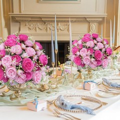 10 Bundles Peonies Artificial Flowers, Pink Silk Peony Flower Bulk Bridesmaid…