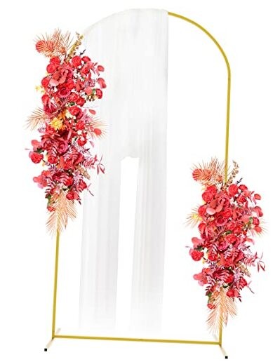 7.2x4FT Metal Arch Backdrop Stand Wedding Arched Frame for 7.2x4FT(HxW) Gold