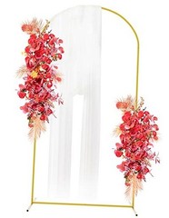 7.2x4FT Metal Arch Backdrop Stand Wedding Arched Frame for 7.2x4FT(HxW) Gold
