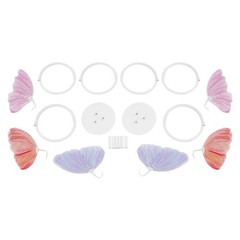 2Pcs Artificial Butterflie Decoration with Standing Base Realistic Wedding Decor
