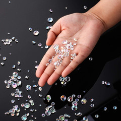 4000 Pieces Diamonds Crystals Acrylic Gems Wedding Table Scattering Gemstones Ch