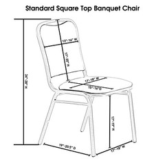 YCC Linens – Square Top Banquet Spandex Chair Cover (Box of 100) for Weddings