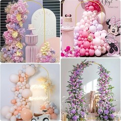 Gold Metal Wedding Arch Backdrop Stand Party Celebration Photo Booth Decoration