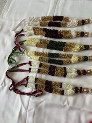 Artificial silk garlands. Lot of 6 .