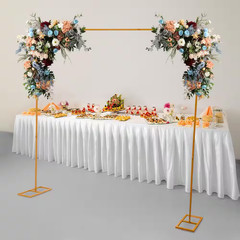 94 In. X 94 In. Adjustable Metal Iron Wedding Backdrop Stand Party Event Flower