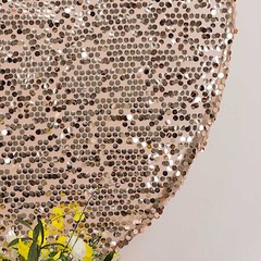 7.5 ft BLUSH Sparkly Big Payette Sequin Backdrop STAND COVER Party Decorations