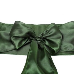 100 Olive Green Satin Chair Sashes Silky Sateen Chair Bows wedding party décor