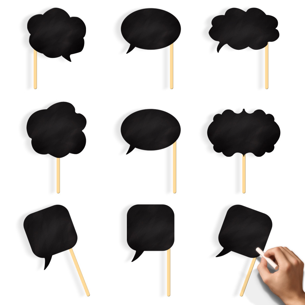 Photo Booth Props, Chalk Props, Wedding, Birthday Party Decorations, NO DIY RQRD