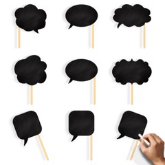 Photo Booth Props, Chalk Props, Wedding, Birthday Party Decorations, NO DIY RQRD