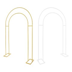 White/Gold Wedding Arch Backdrop Stand 130*40*220cm Metal Arch Backdrop Stand