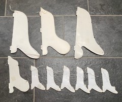 VTG Set of 10 White Honeycomb Tissue Wedding Decor Bells Hanging Table EUC