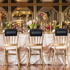 6 Pcs Reserved Seating Signs Reserved Chair Sign Printed Placeholder for Church
