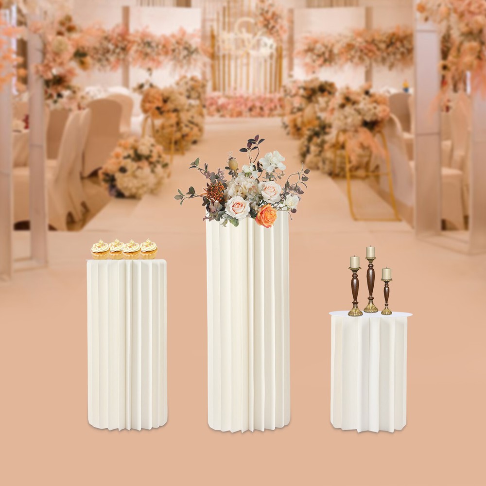Foldable Cardboard Centerpiece Display,Wedding Centerpieces Cardboard Vases 3pc