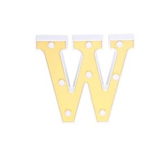6″ tall GOLD W LED Lighted Marquee Letters Sign Party Wedding Events Decorations