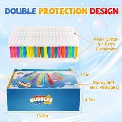 EagleStone 200 PCS Mini Bubble Wands in 10 Colors, Bulk Party Favors for Kids…