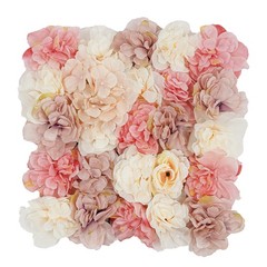 12pcs Artificial Flower Wall Panel Artificial Flower Wall Backdrop 11.81*11.81in