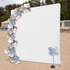 Wedding Backdrop Stand Metal Background Decoration Set + White Cloth Cover