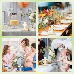 24 Pcs Baptism Centerpiece Decoration for Tables First Communion 12 24pcs