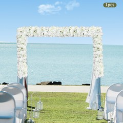 1m Artificial Rose Silk Flower Row Arrangement Wedding Arch Backdrop Wall Decor