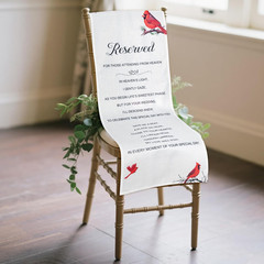 Reserved Memorial Wedding Chair Sign Wedding Memorial Reserved Chair Sign Banner