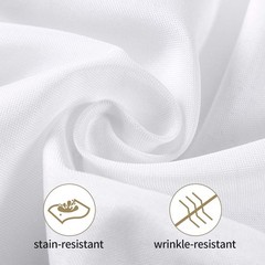 50pcs Polyester Cloth Napkins – 20 x 20 inch White Dinner Washable Napkins wi…