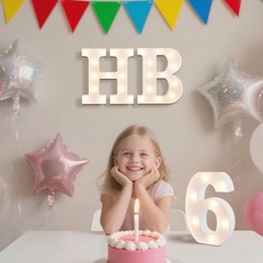 LED Marquee Light Up Numbers Sign – Lighted Birthday Number 25 Warm White