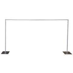 Heavy Duty Pipe Drape Kit Backdrop Support w/ Metal Steel Base-Height Adjustable