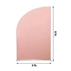8×5 feet Matte Fitted Spandex Half Moon Wedding Arch Backdrop STAND COVER Party