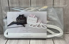Bride & Groom 2 Hangers & 2 Signs Set Grooms Entourage & Primping In Progress