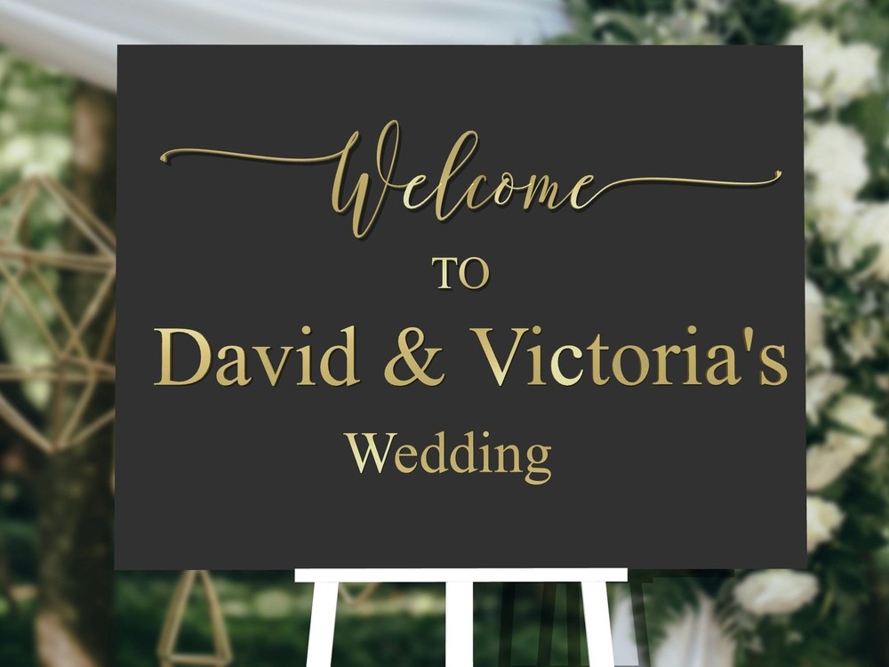 Acrylic 3D Welcome Wedding Horizontal Signage – Style 1