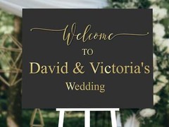 Acrylic 3D Welcome Wedding Horizontal Signage – Style 1