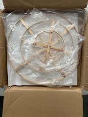 Wedding Centerpiece Gold and Crystal-5 Tier 4 Feet NEW in Box (Bigsee)