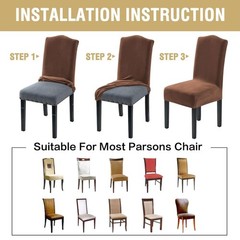 H.VERSAILTEX Velvet Dining Chair Covers Stretch Chair Covers for Dining Room …
