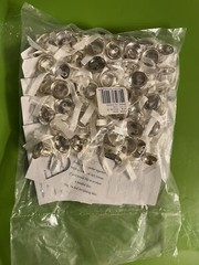 Silvertone Wedding Bells With Poetry Place Cards, Party Supplies, 50 Count, 3.5”