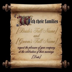 Medieval Wedding Welcome Sign, Renaissance Fair Scroll Sign, Fantasy Fairytale