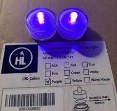 36 PURPLE Led Submersible Waterproof Wedding Floral Decoration Party Tea Light