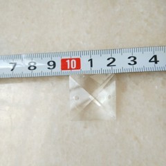 100pcs 22*22MM Square Crystal Beads Prism Pendants Chandelier 2 holes Lamp Parts