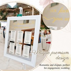 Watersay 3 Pcs Wedding Seating Chart Decal Stickers DIY Our Favorite People Y…