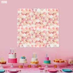 6X Artificial Silk Flower Wall Panel Venue Background Floral For Wedding Party