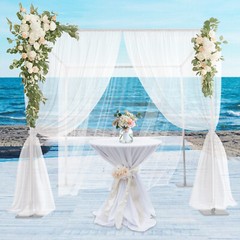 4-Post Background Stand Wedding&Party Decor Backdrop Stand Kit Floor-Mount
