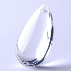 20Pcs 36MM Clear Sparkle Crystal Smooth Prism Pendant Loose Bead Chandelier Part