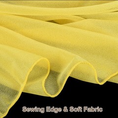 Wedding Arch Drape Fabric, 9.8ft x 4.9ft Yellow Chiffon Fabric Panels Pack of 2
